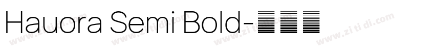 Hauora Semi Bold字体转换